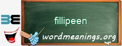 WordMeaning blackboard for fillipeen